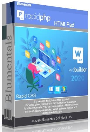 постер к Blumentals HTMLPad / Rapid CSS / Rapid PHP / WeBuilder 2020 16.2.0.228