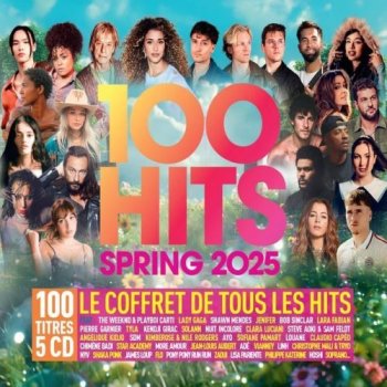 постер к 100 Hits Spring 2025 [5CD] (2025) MP3